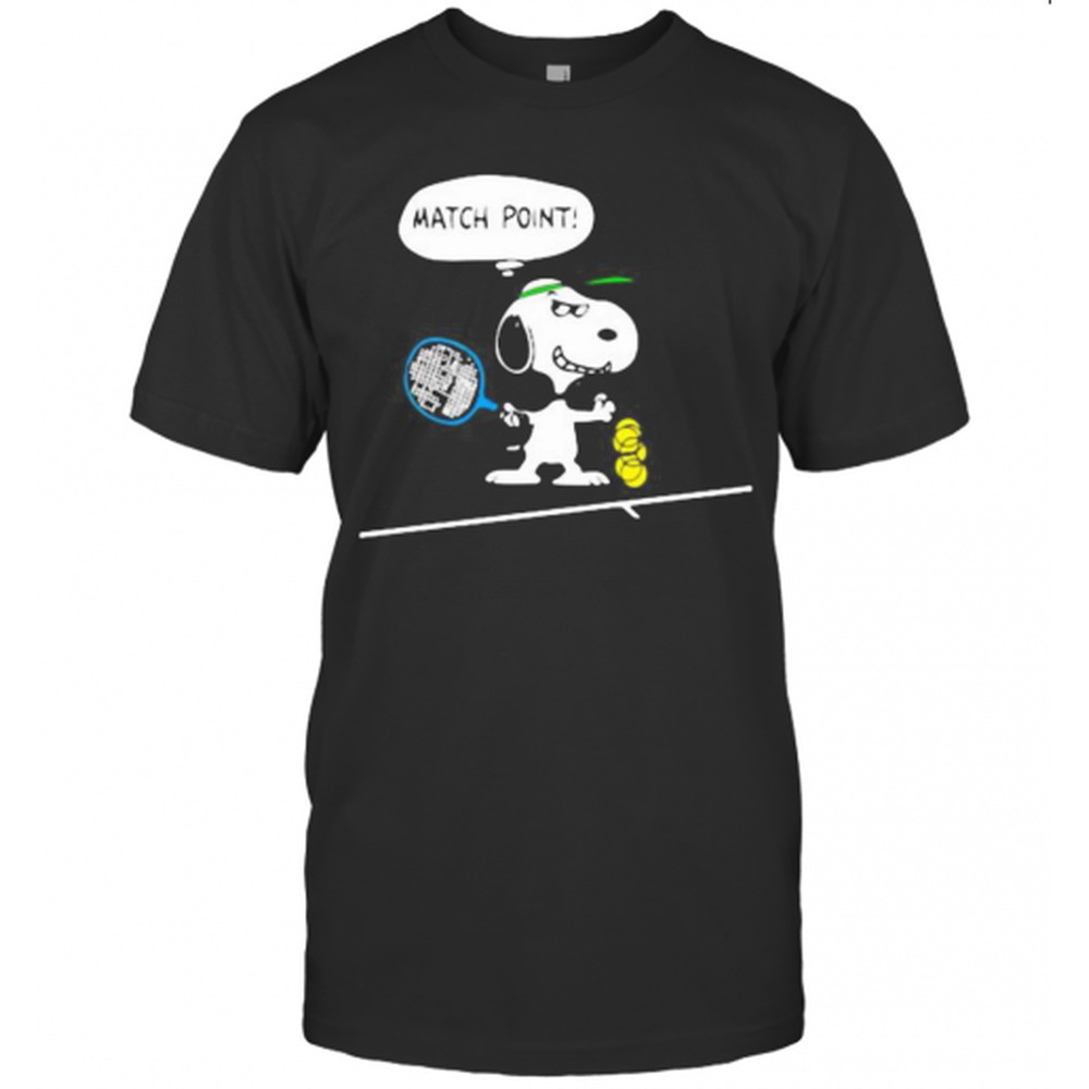 Disney Snoopy Playing Badminton Match Point T-Shirt